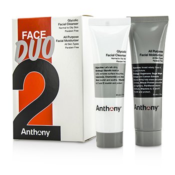 Logistics For Men Face Duo Kit: Glycolic Facial Cleanser 30ml + All Purpose Facial Moisturizer 30ml
