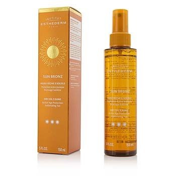 Sun Bronz Dry Oil 3 Suns Active Age Protection Sublimating Tan - Strong Sun - For Body & Hair