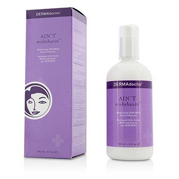 Ain't Misbehavin' Medicated AHA/BHA Acne Cleanser - For Oily, Blemish-Prone or Combination Skin