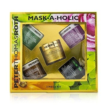 Mask-A-Holic Kit: Cucumber Gel Mask 50ml + Rose Stem Cell Bio-Repair Gel Mask 50ml + Pumpkin Enzyme Mask 50ml + Irish Moor Mud Purifying Black Mask 50ml + 24K Gold Mask 50ml