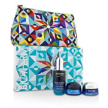 Blue Therapy Serum Set:  Blue Therapy Accelerated Repairing Serum+ Blue Therapy Accelerated Repairing Anti-Aging Silky Cream+Blue Therapy Night Cream+Bag