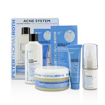 Acne System: Acne Clearing Wash 57ml + AHA/BHA Acne Clearing Gel 15ml + Acne Spot & Area Treatment 7.5ml + Acne-Clear Invisible Dots 12dots + Max Complexion Correction Pads 20pads