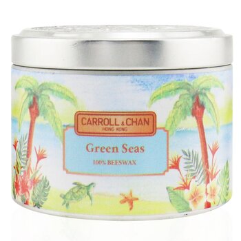 Carroll & Chan 100% Beeswax Tin Candle - Green Seas