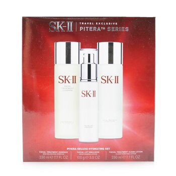 SK II Conjunto Hidratante Pitera Deluxe de 3 Peças: Essência de Tratamento Facial 230ml + Emulsão Lifting Facial 100g + Loção Clareadora de Tratamento Facial 230ml