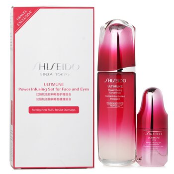 Shiseido Ultimune Power Infusing (ImuGenerationRED Technology) Conjunto: Face Concentrate 100ml + Eye Concentrate 15ml