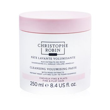 Christophe Robin Cleansing Volumising Paste with Rose Extracts (Instant Root Lifting Clay to Foam Shampoo) - Fine & Flat Hair