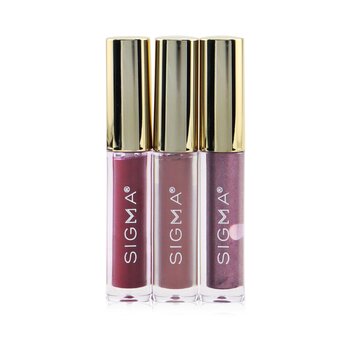 Beleza Sigma Adored Mini Lip Set (2x Liquid Lipstick + 1x Lip Gloss)