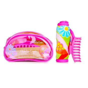 borracha de maquiagem Flowerbomb Set (1x MakeUp Eraser Cloth + 1x Hair Claw Clip + 1x Bag)