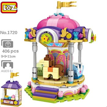 Loz LOZ Dream Amusement Park Series - Carousel Building Bricks Set