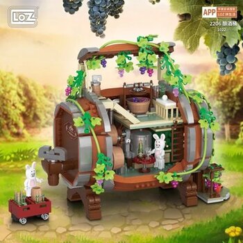 LOZ Mini Block - Year of the Rabbit Wine Barrel Building Bricks Set