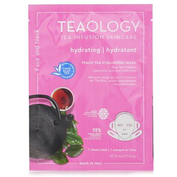 Teaologia Máscara facial e pescoço hialurônica de chá de pêssego