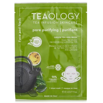Teaologia Máscara facial e pescoço AHA de chá verde