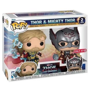 POP! Marvel: Thor 4: Love and Thunder - Thor & Mighty Thor Toy Figures