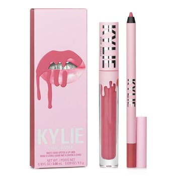 Kylie Por Kylie Jenner Matte Lip Kit: Matte Liquid Lipstick 3ml + Lip Liner 1.1g - # 302 Snow Way Bae